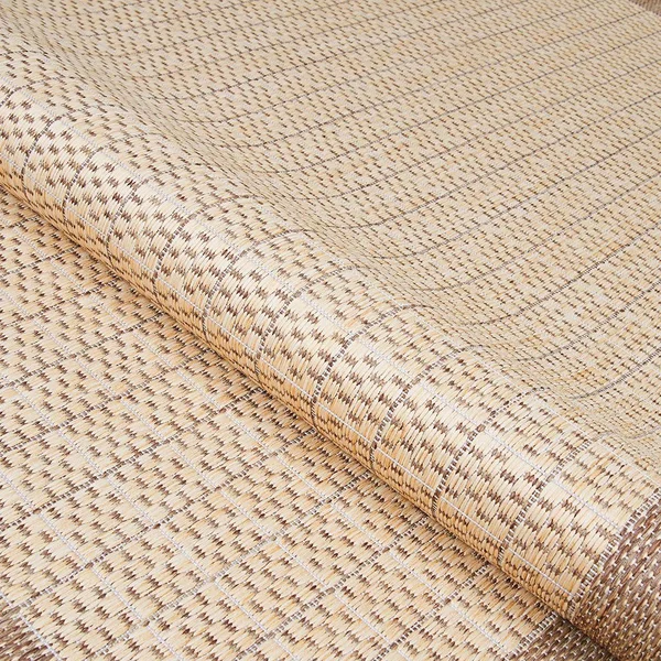 Couristan Recife Checkered Field Natural/Cocoa Area Rug - 8&6x22 x 13&