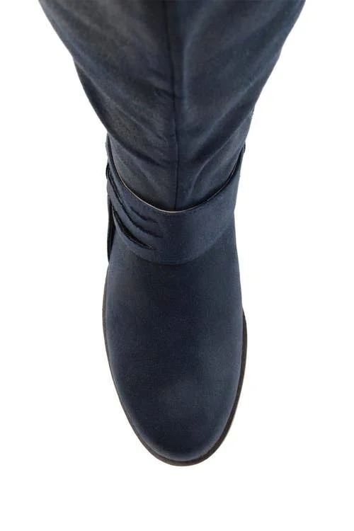 Journee Collection Women's Extra Wide Calf Meg Boot - Navy