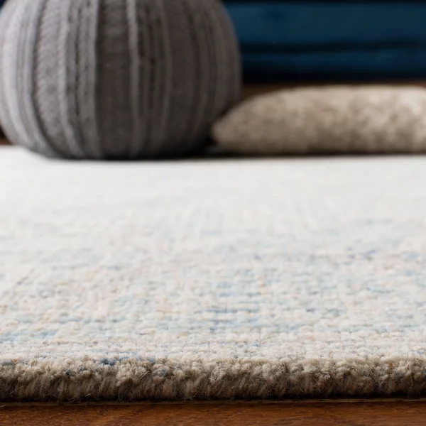 Safavieh 9& x 12& Abstract ABT474K Ivory, Turquoise Rug
