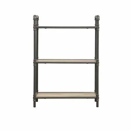 Acme Itzel Bookshelf in Antique Oak & Sandy Gray 97162, Size: 23.5 x 13.2