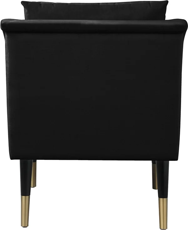 Meridian Furniture Elegante Black Velvet Accent Chair