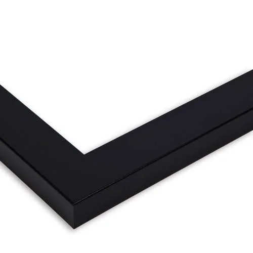 Collage Picture Frame, Satin Black Frame with 4 openings for 5x7 Photos with Silver Mat. D3926HR149, ArtToFrames