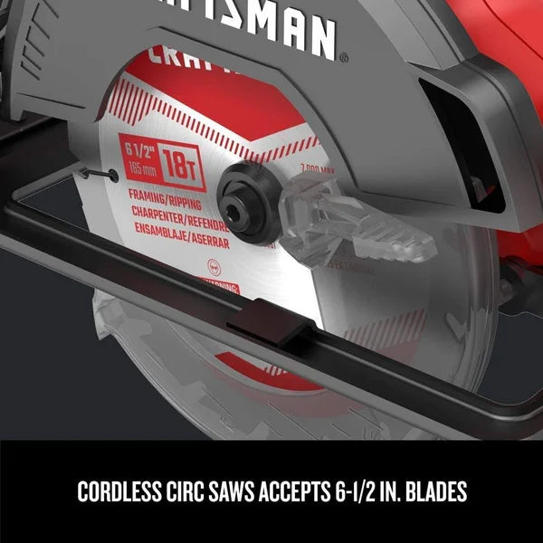 Craftsman V20 6-1/2-Inch Cordless Circular Saw Kit (CMCS500M1)