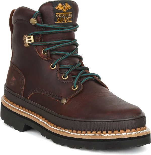 Georgia Boot Men's Giant Steel Toe Work Boots, Size: 17, Brown