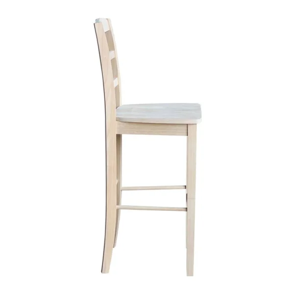 International Concepts 30x22 Round Pedestal Bar Height Table with 2 Madrid Bar Height Stools