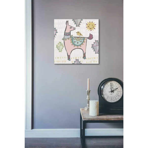Epic Graffiti Playful Llamas III by Farida Zaman - Giclee Canvas Wall Art, 12x22X12x22 37x22 x 37x22