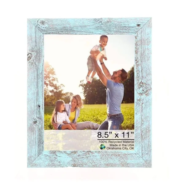 Pier 1 Rustic Picture Frame Blue 12x22 x 13x22, Wood