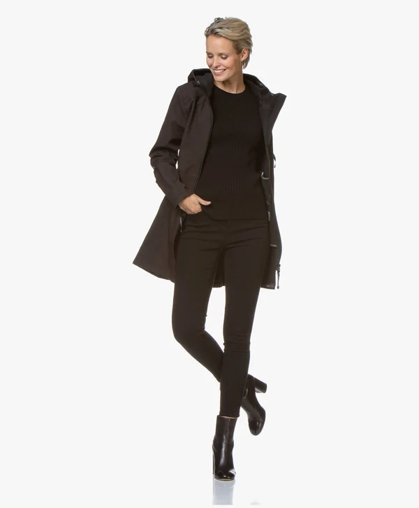 Women's Ilse Jacobsen Rain 07 Jacket - Size: 38, Black
