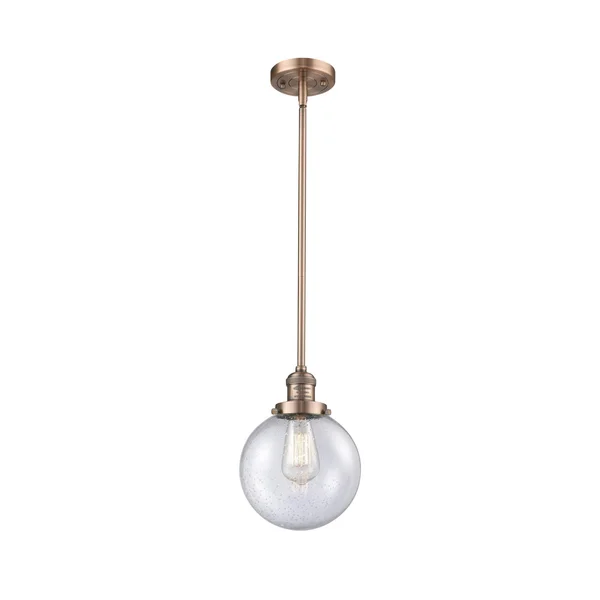 Innovations Lighting 201S-AC-G204-8 1 Light Beacon 8 inch Mini Pendant