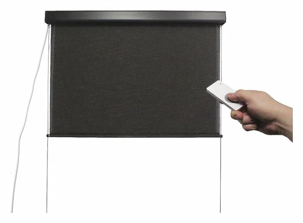 Keystone Fabrics Valanced Motor-Operated Outdoor Shade - 8-ft x 8-ft, Kona