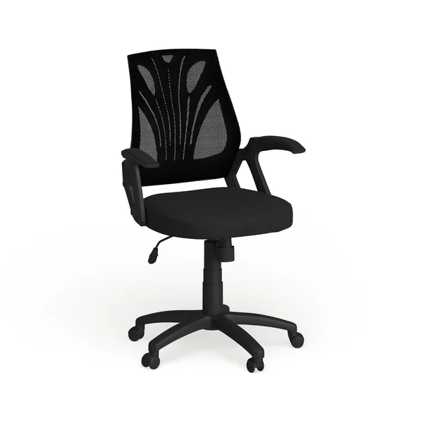 Lancaster Home Mid-Back Black Mesh Chair with Mesh Seat