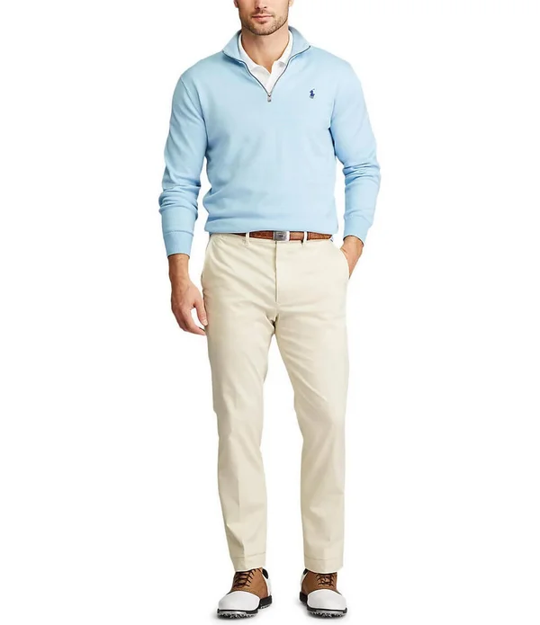 Polo Ralph Lauren Golf Tailored-Fit Flat-Front Stretch Chino Pants - Mens, 34 32, Basic Sand