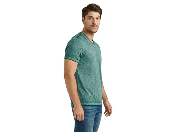 Lucky Brand Venice Burnout V-Neck Tee Men's Clothing June Bug : LG