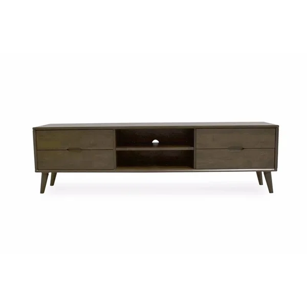 Allora Mid Century Modern Wood TV Stand in Brown Walnut