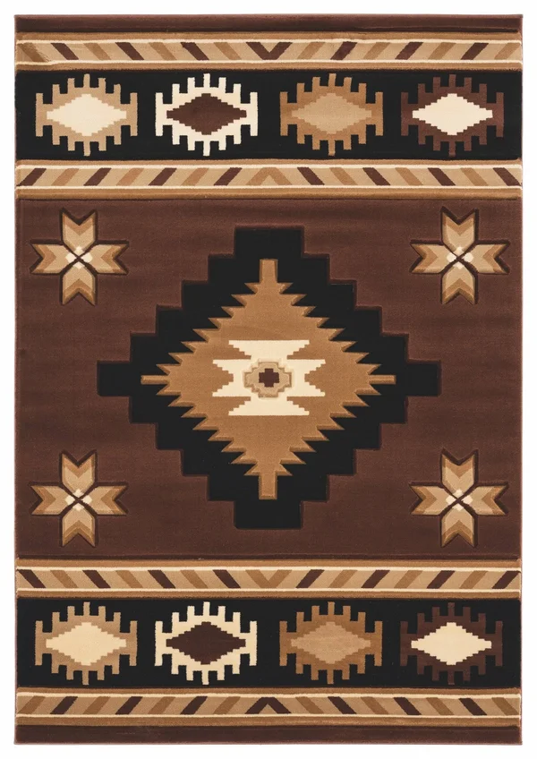 United Weavers Bristol Caliente Brown Area Rug 7&10x22 x 10&6x22