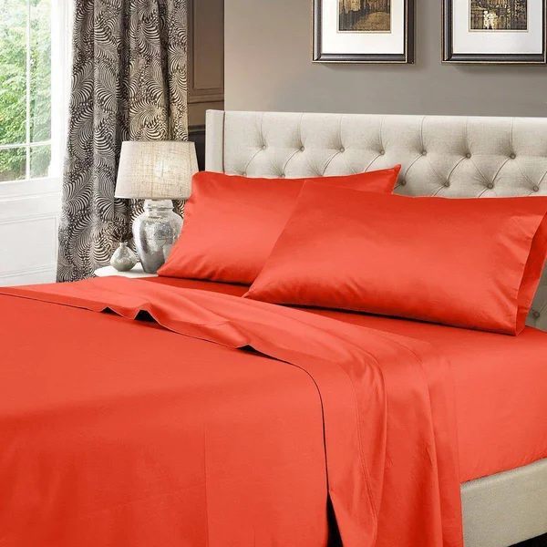 Attached Waterbed Sheets 100% Cotton 600 Thread Count: Queen - Blue