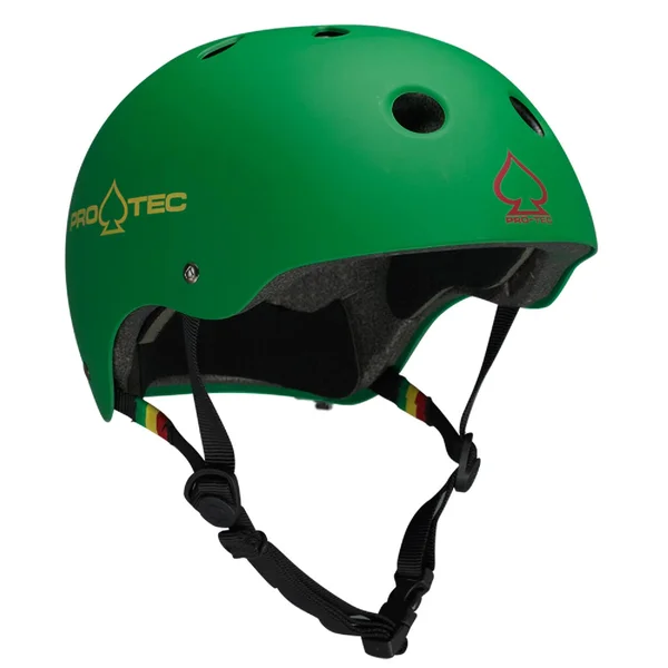 Pro-Tec Classic Skate Helmet- Matte Rasta Green - S