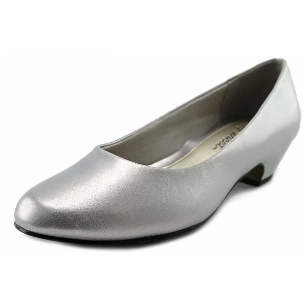 Easy Street Womens Halo Fabric Closed Toe Classic Pumps, Silver