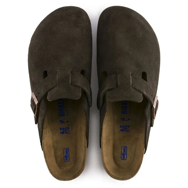 Birkenstock Boston Soft Footbed Clog - 35 - Taupe Suede