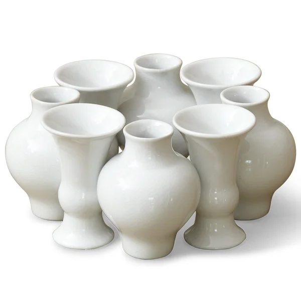 Global Views Chinoise Linear Bud Vase - White