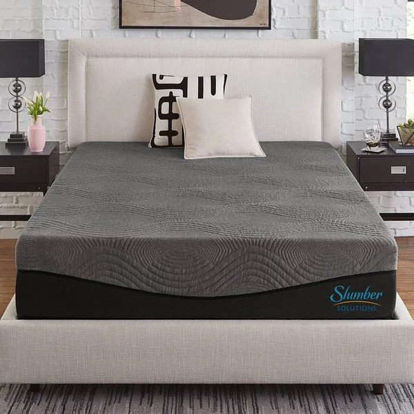 Slumber Solutions Active 12-Inch Charcoal Memory Foam Mattress Twin