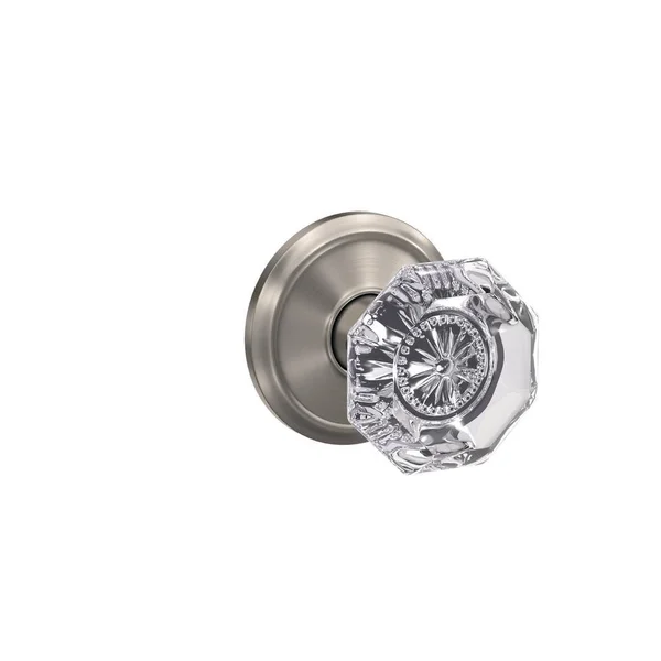 Schlage Custom FC172ALX619ALD Alexandria Knob with Alden Rose Non Turning Dummy Lock Satin Nickel Finish