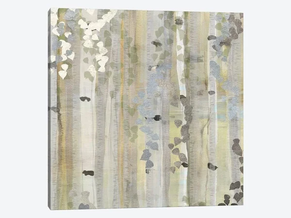 Susan Jill Paintings Canvas Art Prints - Spring Birch Grove II ( Floral & Botanical > Tree Art > Birch Trees art)