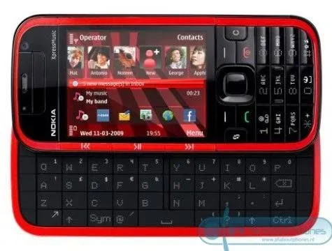 Nokia Unlocked 5730 XpressMusic GSM - 3g, gps Cell Phone---red, blue, 112 x 51 x 15.4 mm