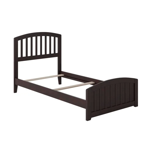 Atlantic Furniture Richmond Twin XL Traditional Bed with Matching Foot Board in Espresso, Brown