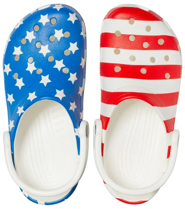 Crocs Adult Classic Clog American Flag 5M - 7W