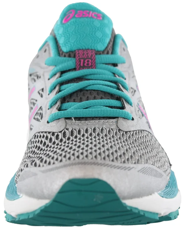 Asics GEL-Cumulus 18 Women's Running Shoes - Silver Pink Lapis - 6