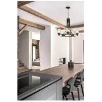 Z-Lite 5 Light Chandelier, Matte Black 492-5MB