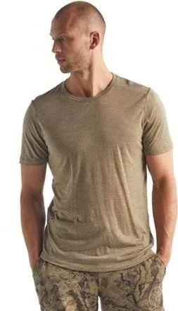 Icebreaker Sphere Short Sleeve Crewe Flint Heather M T Shirt Men