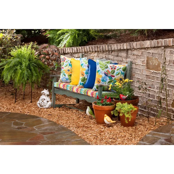 Pillow Perfect Fresco Corded Outdoor Throw Pillow (Set of 2), Black