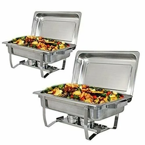 Upgraded 8 qt Stainless Steel Chafer Dishes, Full Size Chafer Chafing