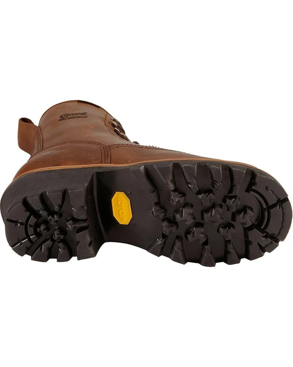 Chippewa Men's Bay Apache 8 in. Waterproof Logger Boots, 73100, Brown