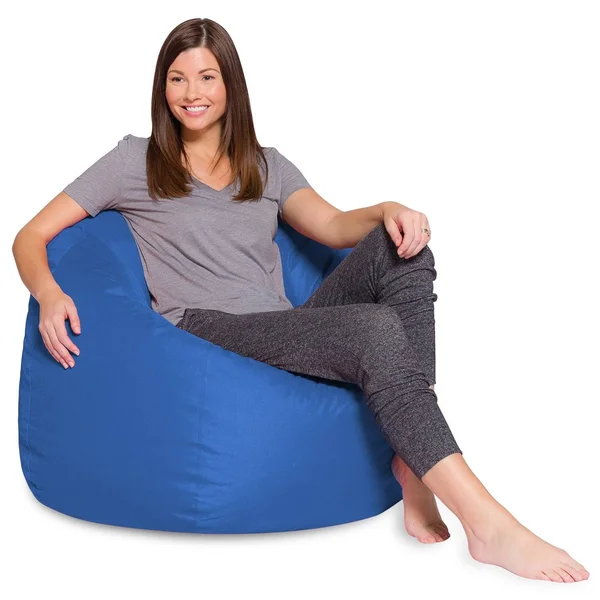 Posh Creations Bean Bag Chair for Kids - Teens, and Adults Includes Removable and Machine Washable COVER, 48in - X-Large, Solid R