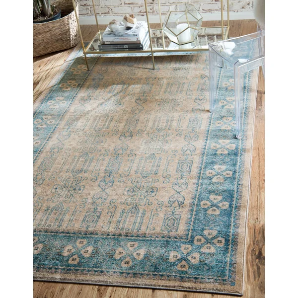 Unique Loom Aigen Salzburg Runner Rug - 2& 7 x 10& (Beige)