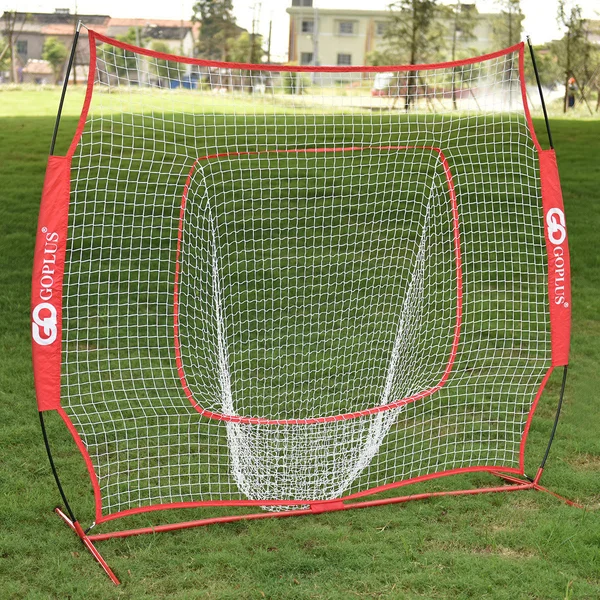 Goplus 7 7& Baseball Softball Hitting Batting Training Net-Red