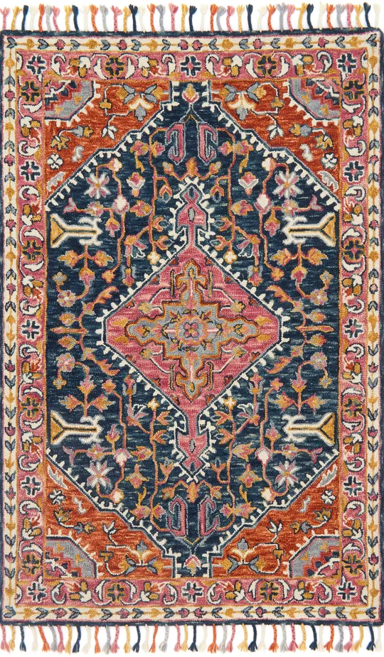 Loloi Zharah ZR-01 7&9x22 x 9&9x22 Navy, Multi Rug
