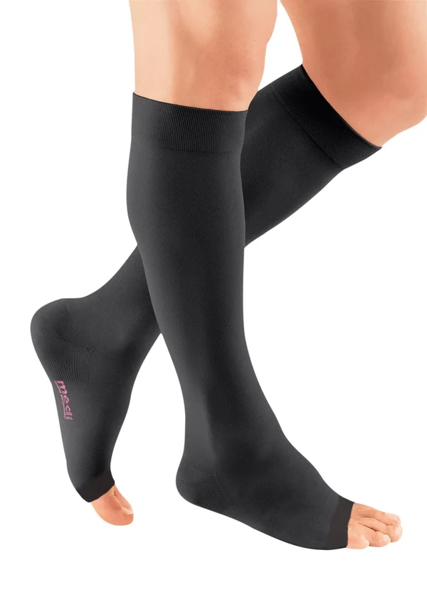 Mediven Plus, 30-40 mmHg, Calf High, Open Toe Black, I-Extra-Wide-Petite
