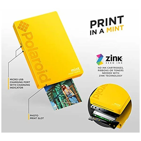 Polaroid Mint Pocket Printer - Size None, Yellow POLMP02Y