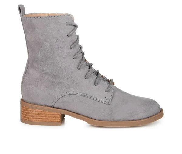 Journee Collection Women's Vienna Combat Boot Grey 9