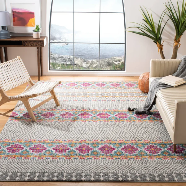 Safavieh Madison 700 Rug Collection MAD797F - Grey - Ivory - 12& x 15&