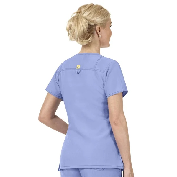 WonderWink Four Stretch Women's Sporty V-Neck Top & Cargo Pant Scrubs Set(WHITE Xs P)