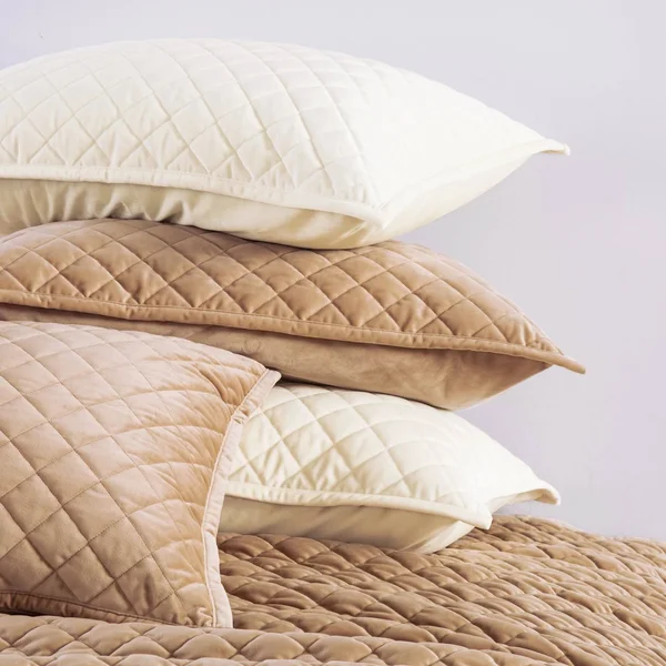 HiEnd Accents Velvet Quilted Sham - King Sham, Gray