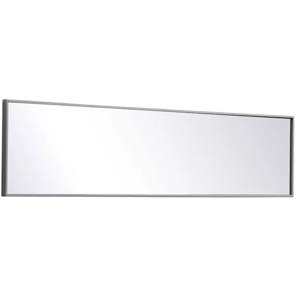 Elegant Decor Metal Frame Rectangle Mirror 14 inch x 60 inch in Grey
