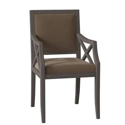 Brookfield Upholstered Arm Chair Fairfield Chair Body Fabric: 3162 Straw - Frame Color: Charcoal