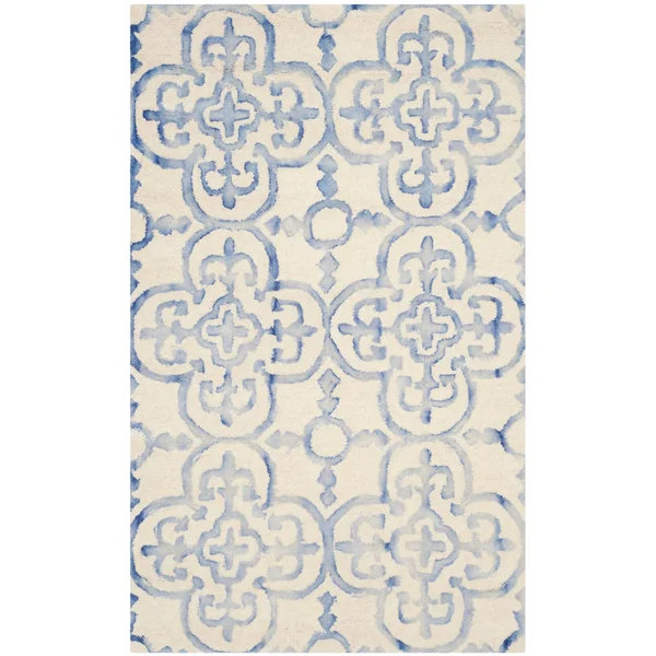 Safavieh Dip Dye Ivory & Navy 8& x 10& Rug