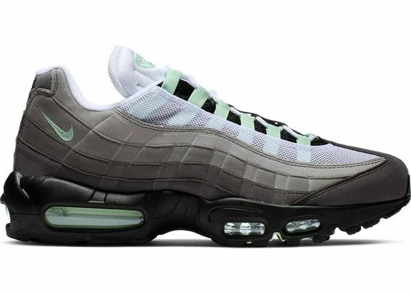 Nike Air Max 95 Granite Dust/Fresh Mint Men's Shoes - Grey/Green, Size: 8.5